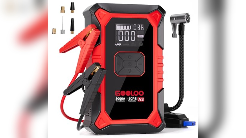 Portable Jump Starter With Air Compressor
